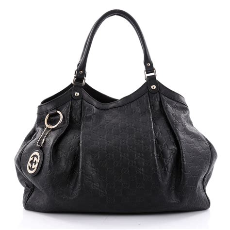 gucci sukey tote guccissima leather|GUCCI Guccissima Large Sukey Tote Black .